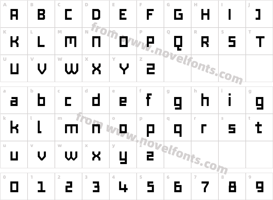 AF GenerationA SemiboldCharacter Map