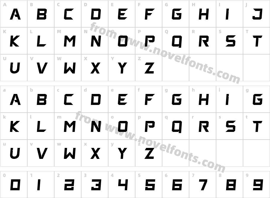AGROX RegularCharacter Map