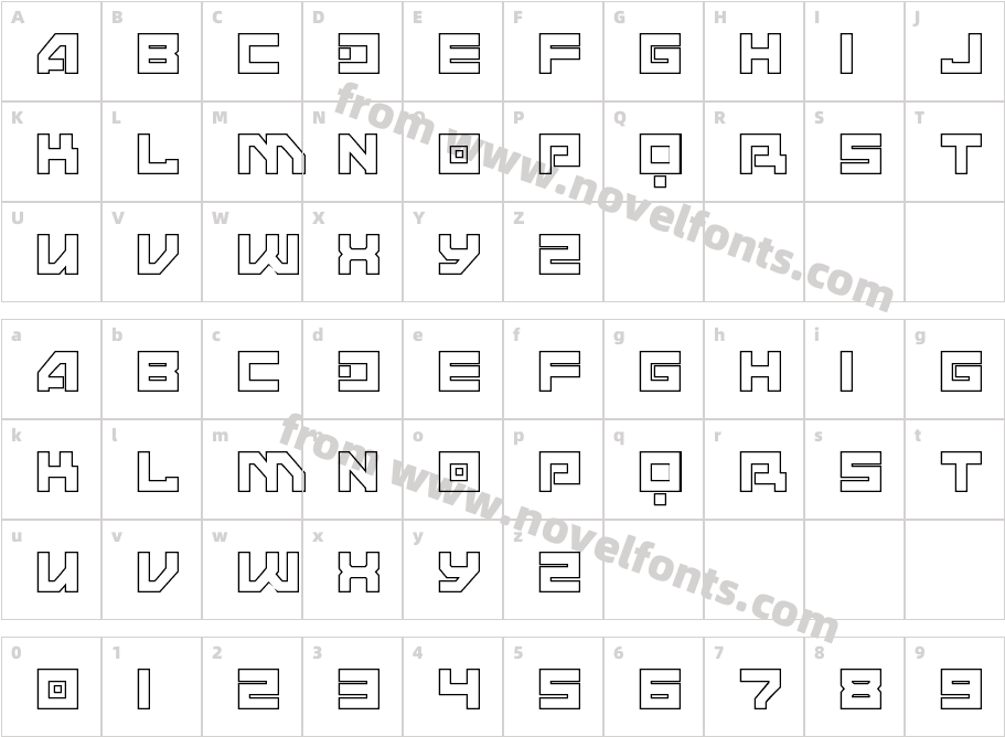 ANDMOREY OutlineCharacter Map