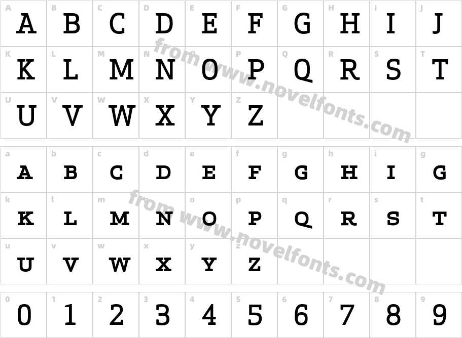 ApexSerif-MediumCapsCharacter Map