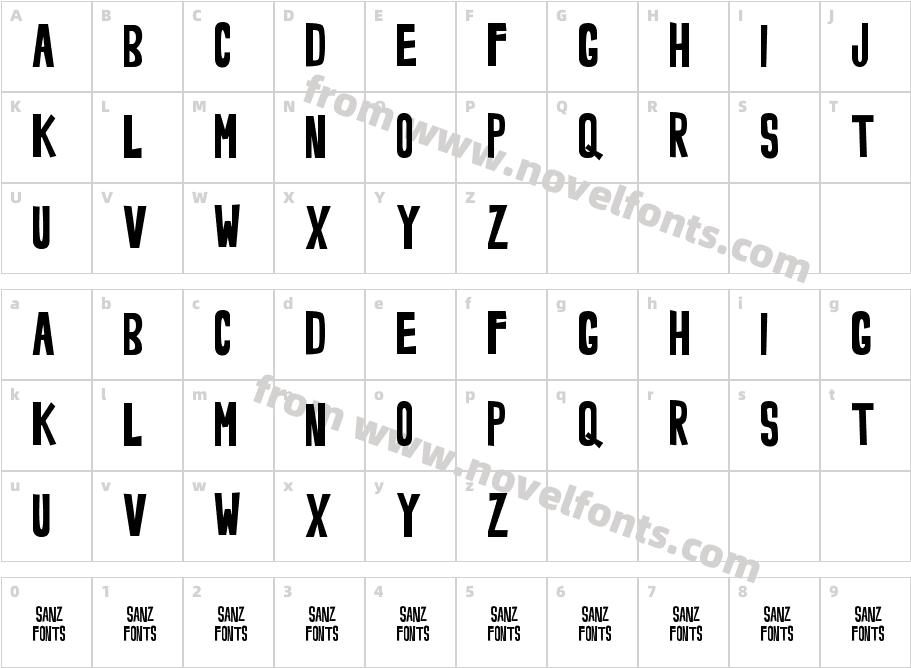 Noveey BoldCharacter Map