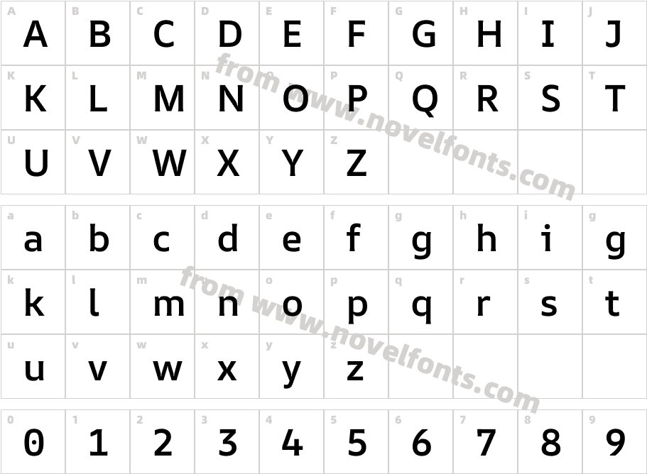 AR One Sans SemiboldCharacter Map