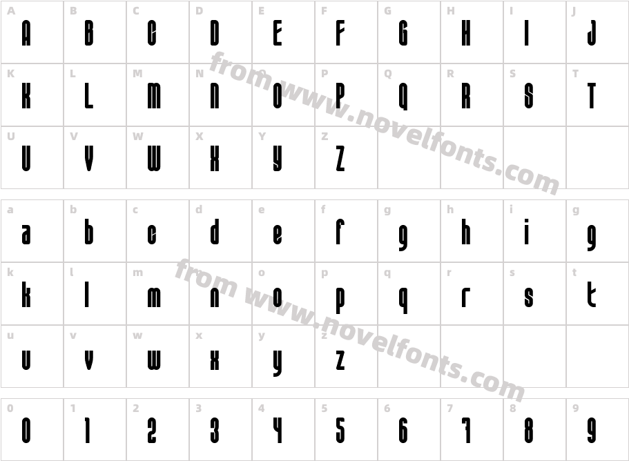 ASTEROID TYPECharacter Map