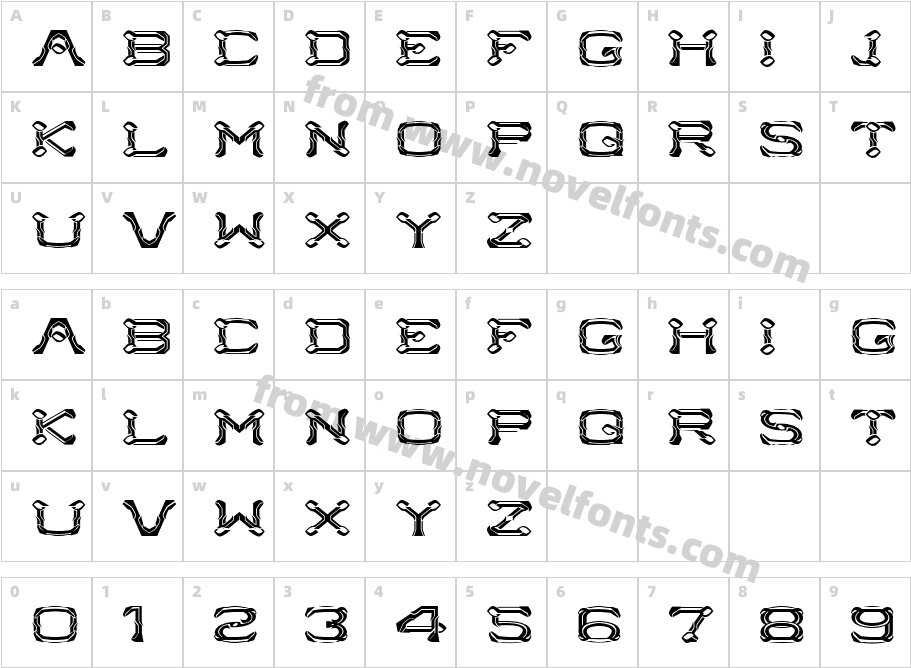 ATLANTIDE RegularCharacter Map
