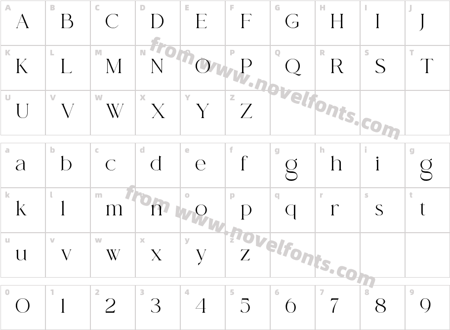 Able Lead RegularCharacter Map