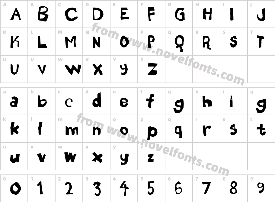 NozhnitsyCharacter Map