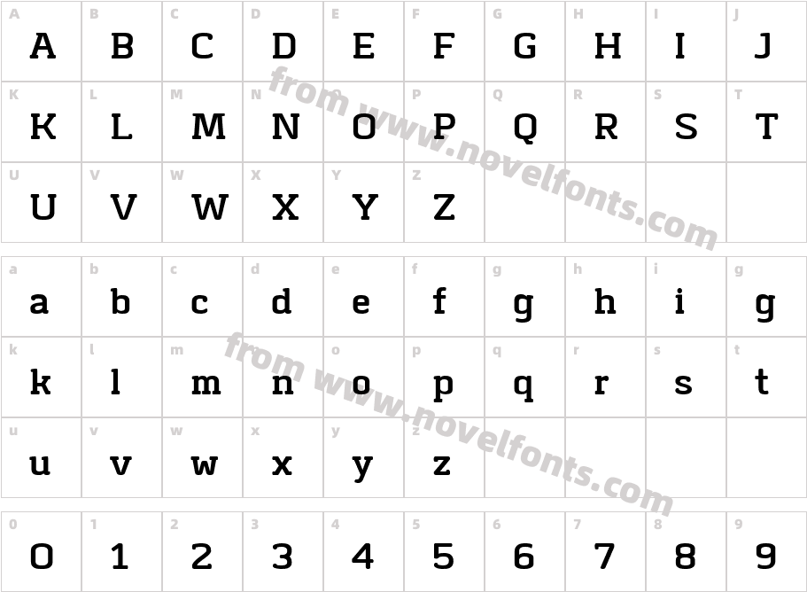 Abula Organic RegularCharacter Map