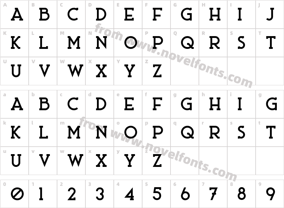 Ace Serif BoldCharacter Map