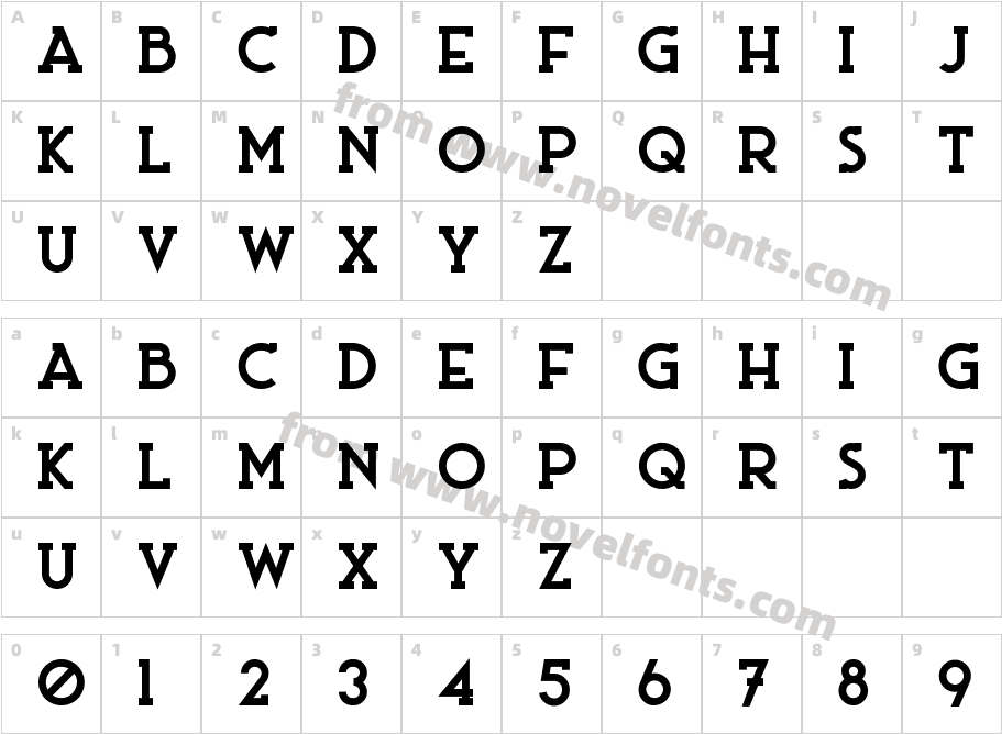 Ace Serif Extra BoldCharacter Map