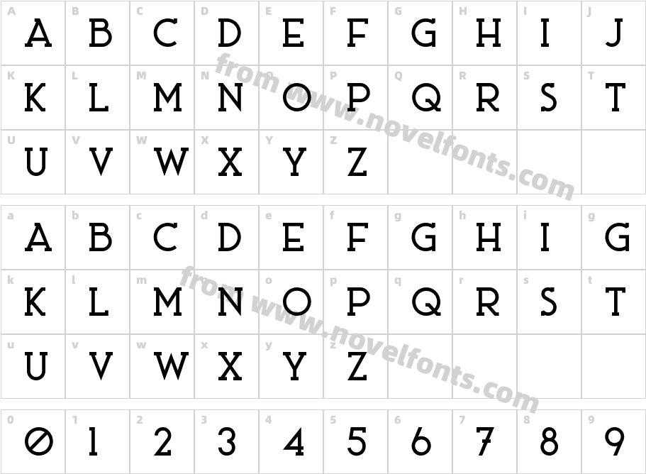 Ace Serif MediumCharacter Map