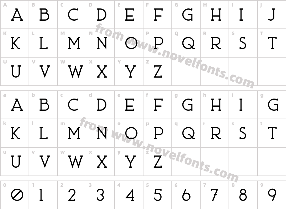 Ace Serif RegularCharacter Map