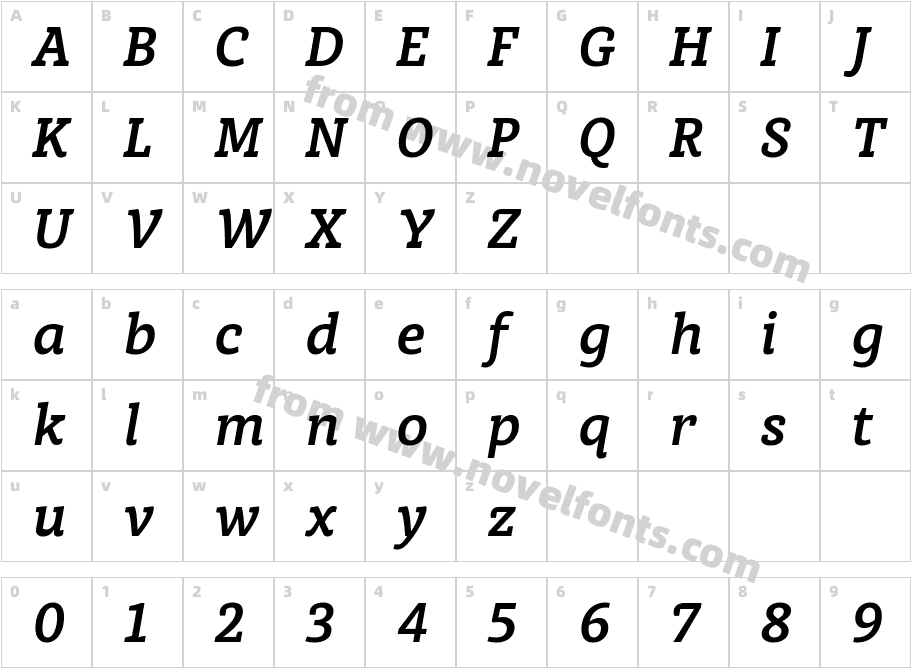 Achille II Cyr FY Bold ItalicCharacter Map
