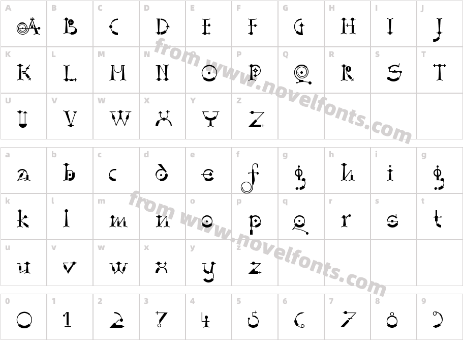 Achispado LT StdCharacter Map