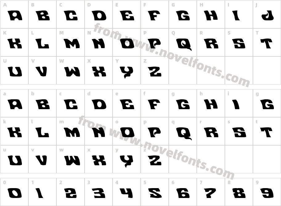 Nuevo Passion LeftalicCharacter Map