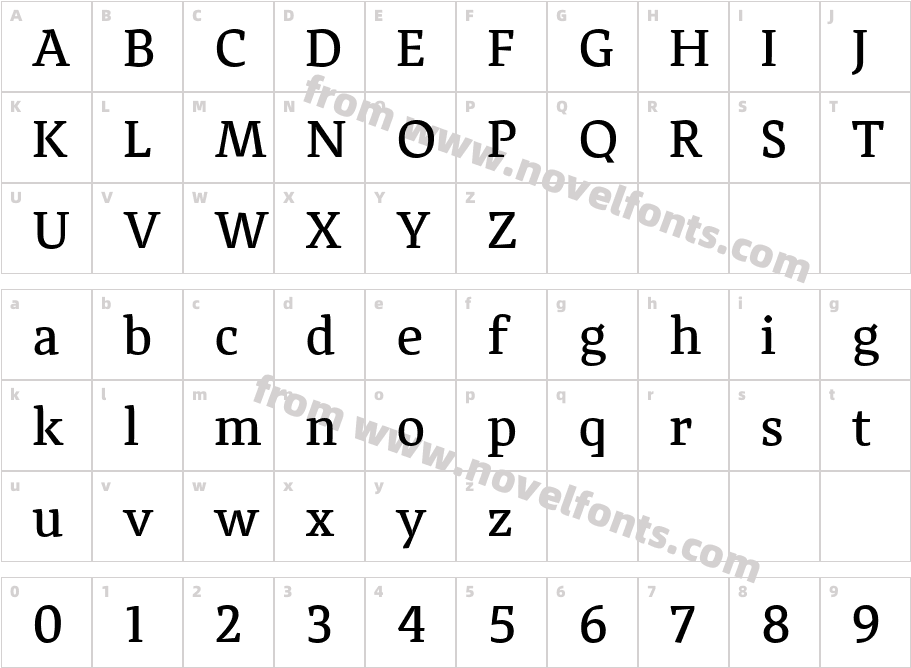 Adagio Serif MediumCharacter Map