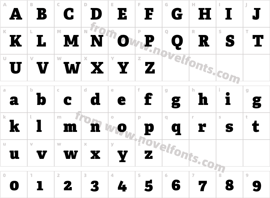Adelle Cyrillic HeavyCharacter Map