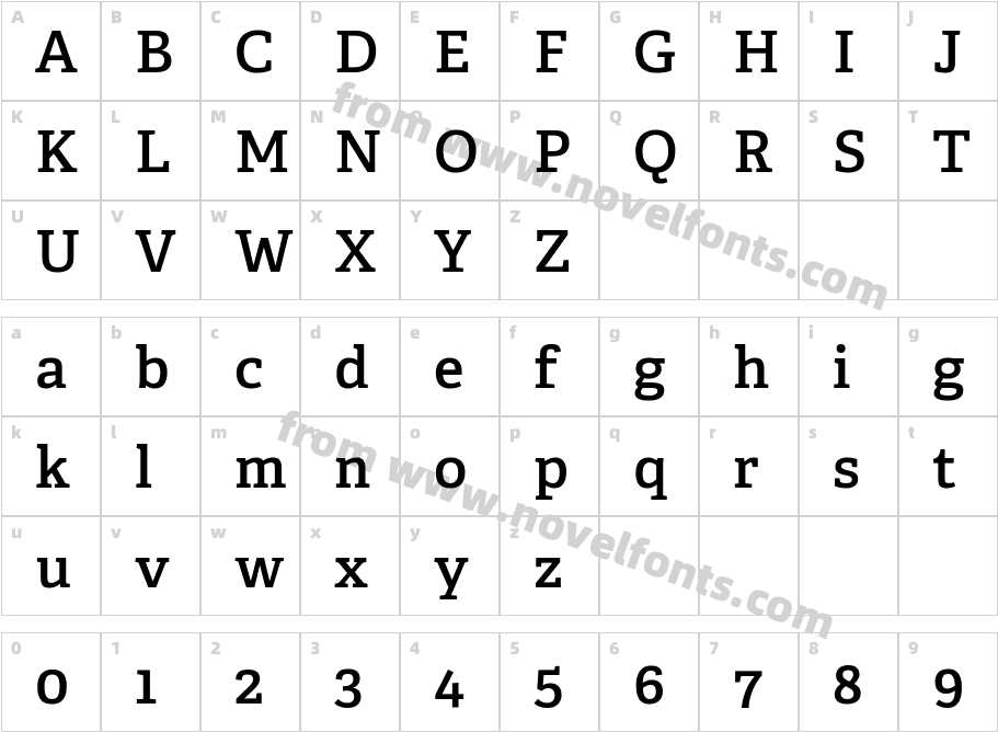 Adelle Cyrillic SemiboldCharacter Map