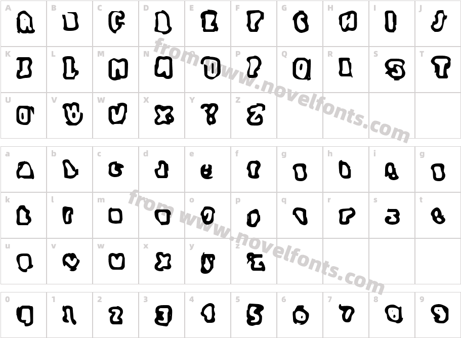 NumanCharacter Map