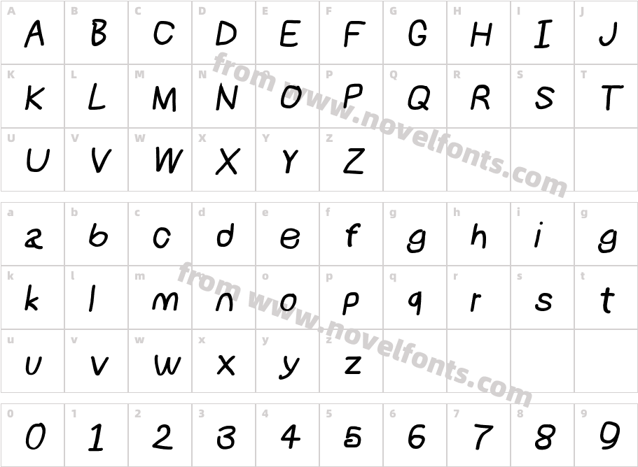 NumbBunnyCharacter Map