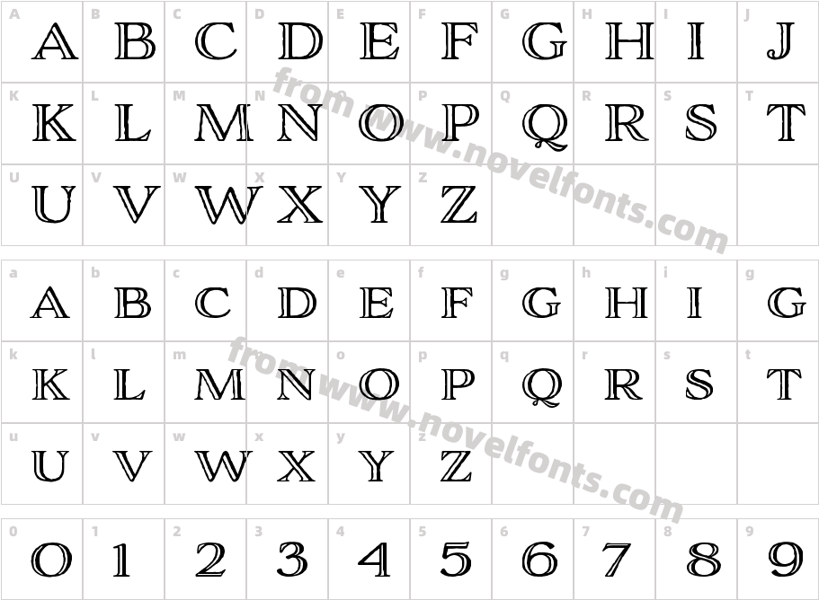 Adorn Engraved ExpandedCharacter Map