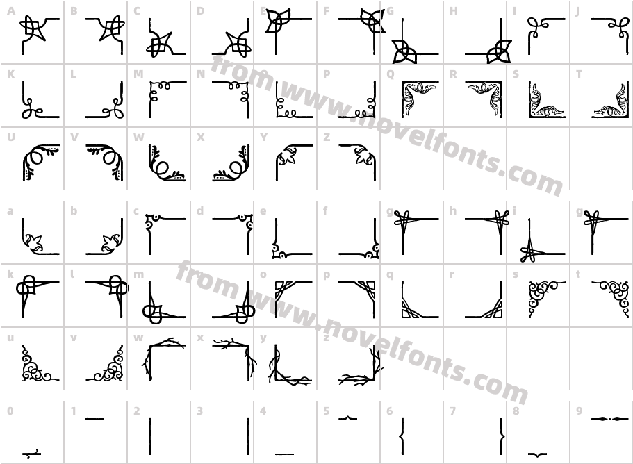 Adorn FramesCharacter Map