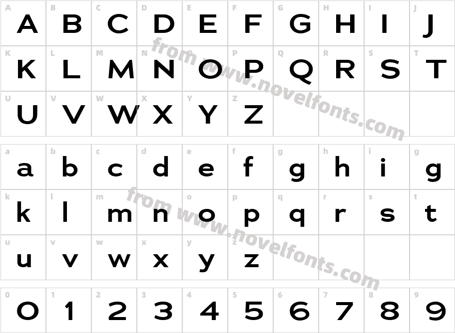 Adrianna Extended Demi BoldCharacter Map