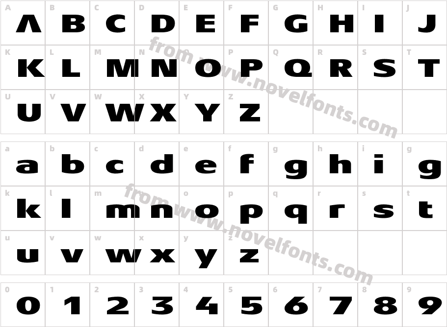 AeonisLT Pro Black ExtendedCharacter Map