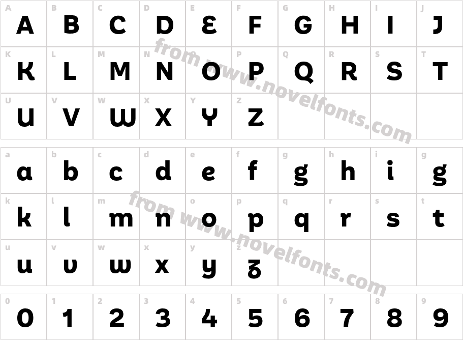 Aestetico Informal Extra BoldCharacter Map