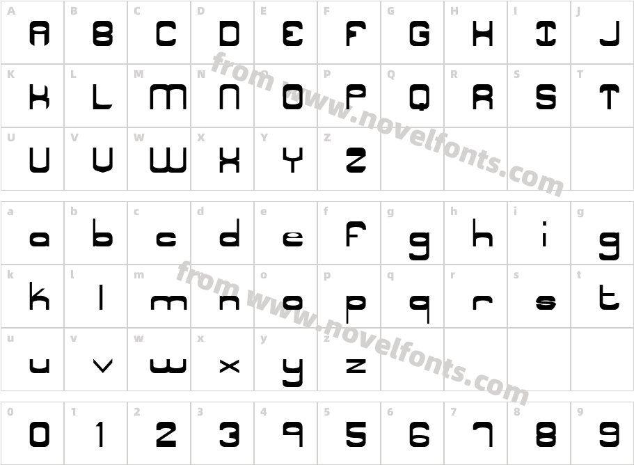 Nyak SquaredCharacter Map