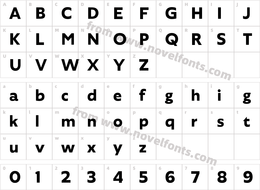 Agile Sans BoldCharacter Map