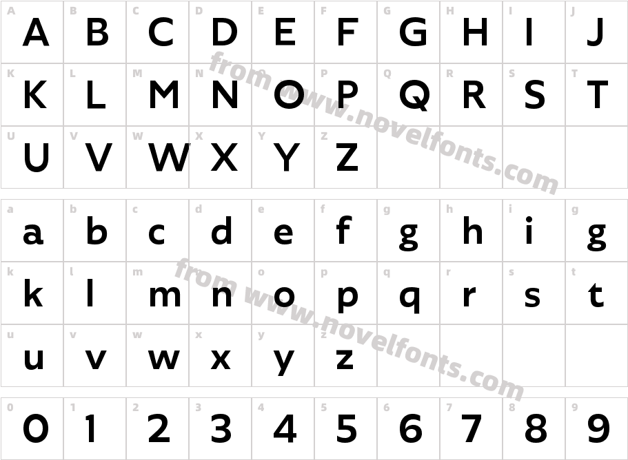 Agile Sans MediumCharacter Map