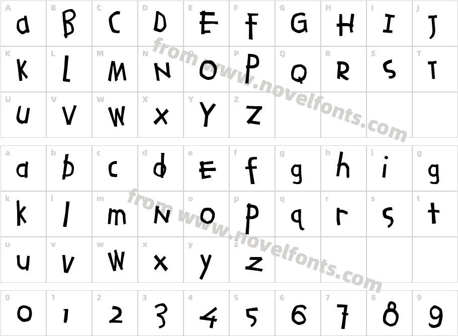 AgrafieLLCharacter Map