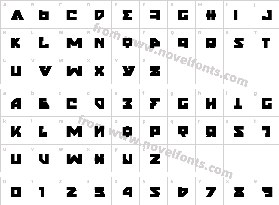 Nyet Extra BoldCharacter Map