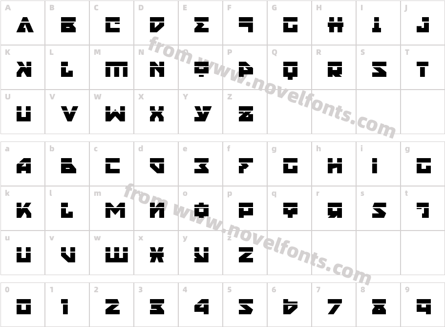 Nyet LaserCharacter Map