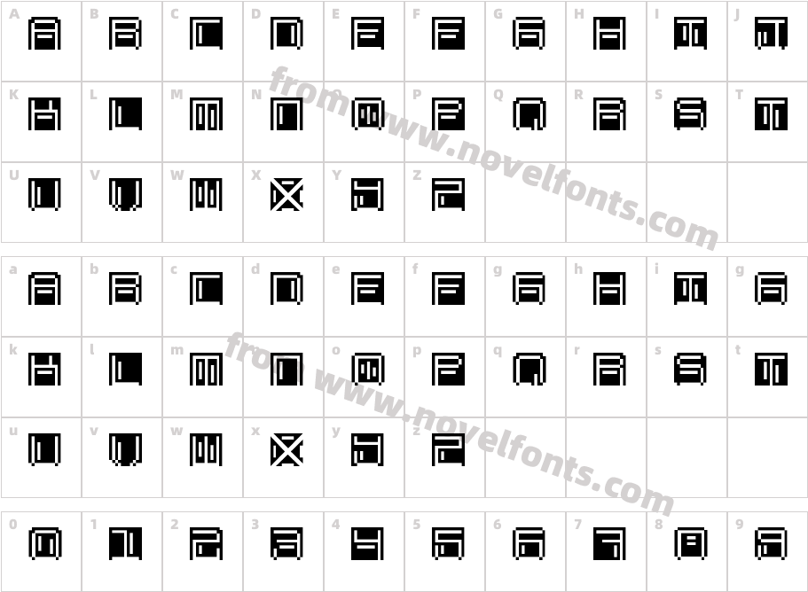 OHMU RegularCharacter Map