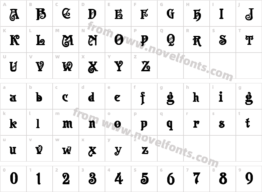 Apollo RegularCharacter Map