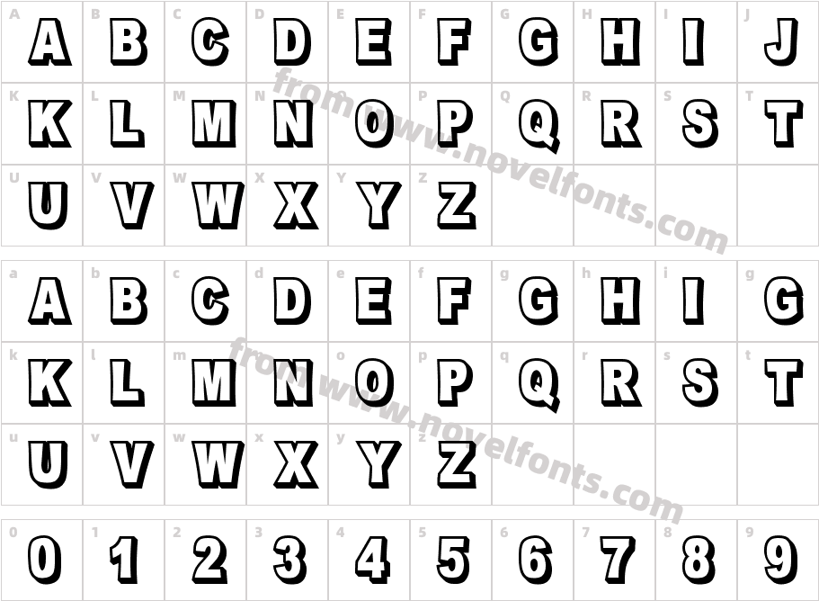 OMNIBLACK OutlineCharacter Map