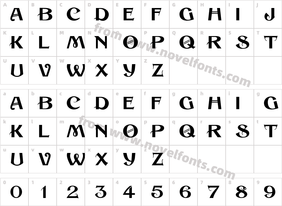 OPTISesameCharacter Map