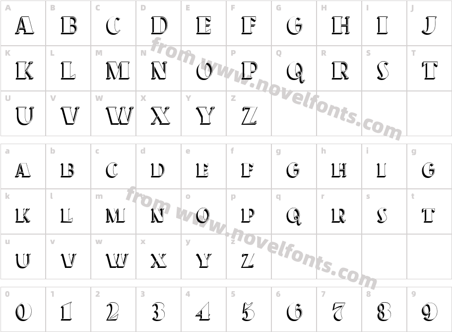 OakParkExtrudedCharacter Map