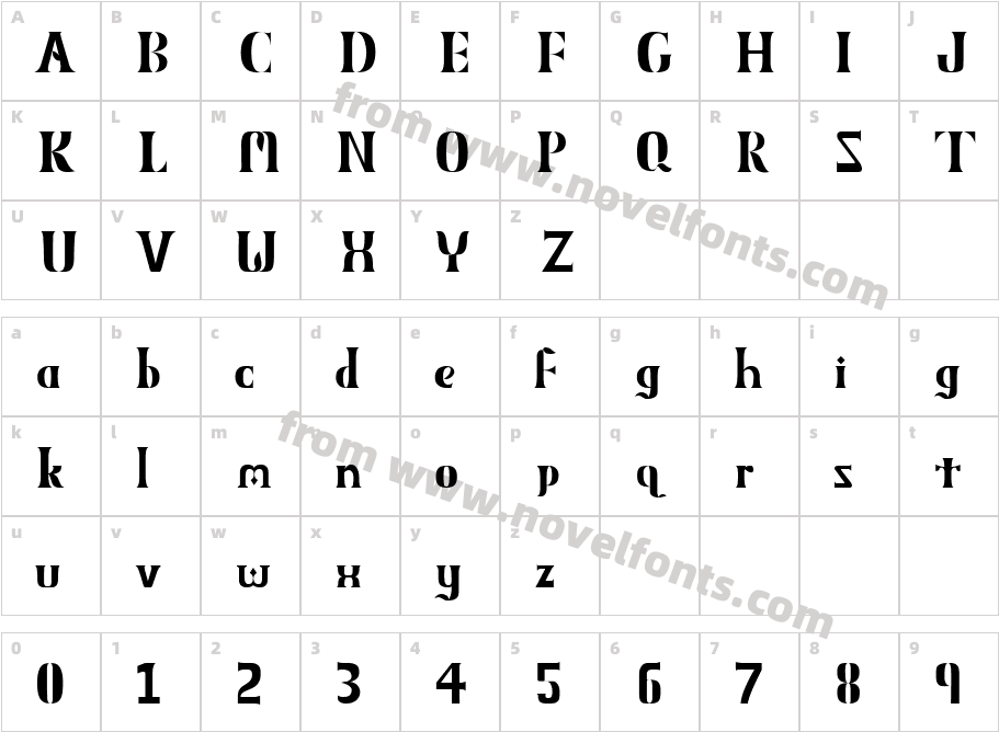 Obelisk MXVV RegularCharacter Map