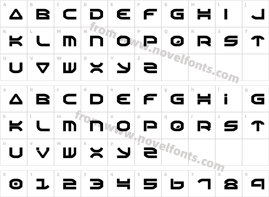 OberonCharacter Map