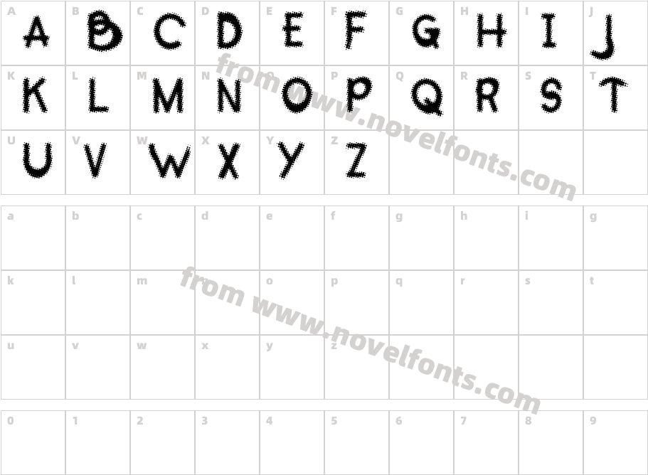 OccidentalDismount-HalftoneCharacter Map