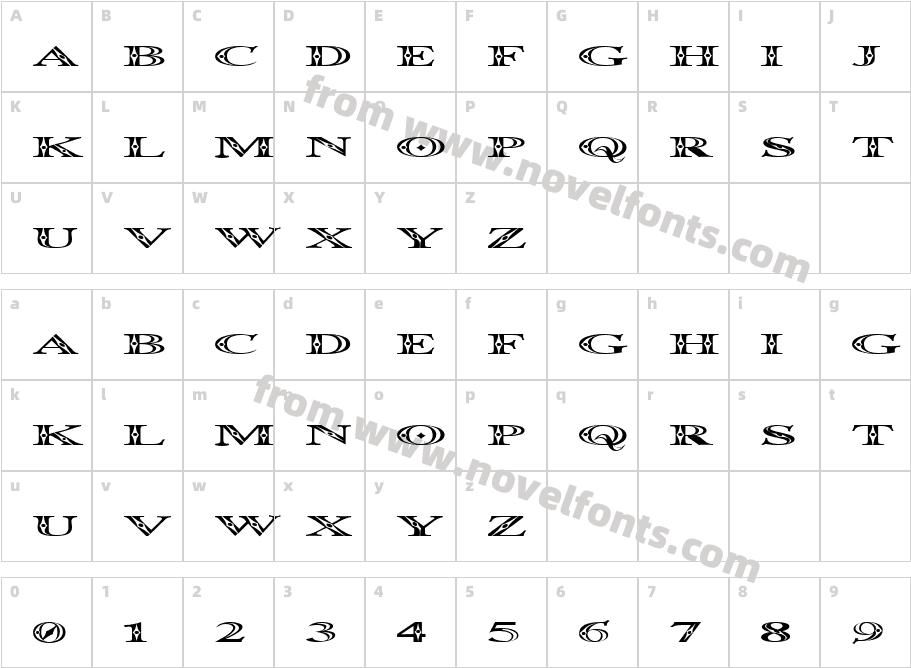 Occoluchi SpreadCharacter Map