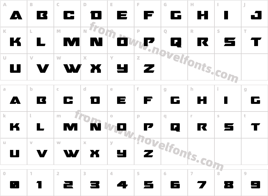 Oceanic Drift Bold ExpandedCharacter Map