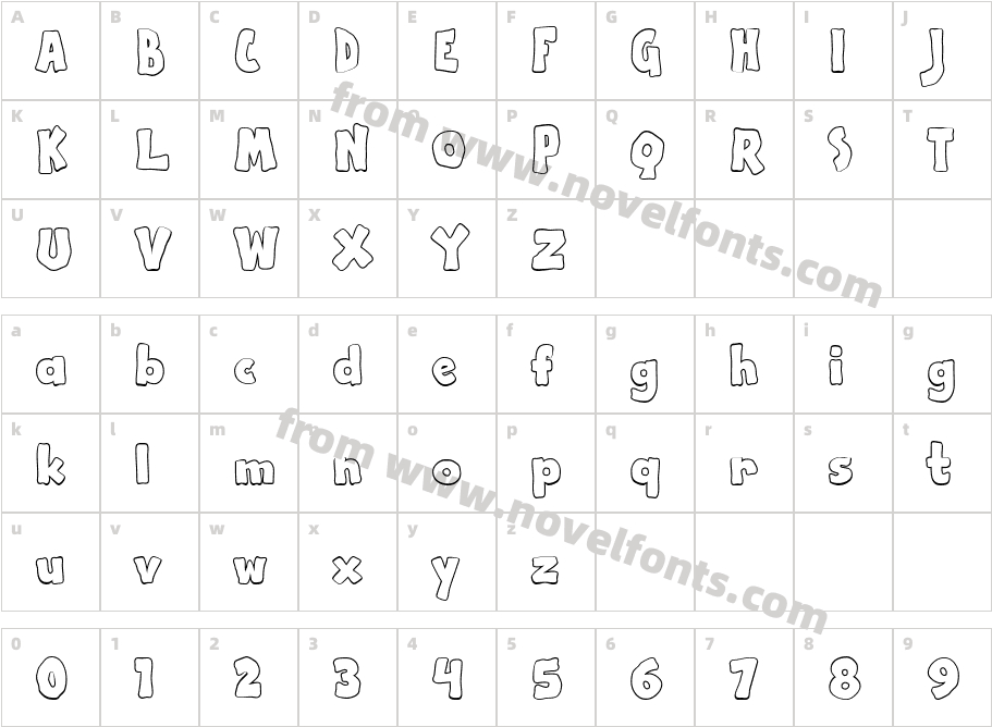 Apple Boy BTN OutlineCharacter Map