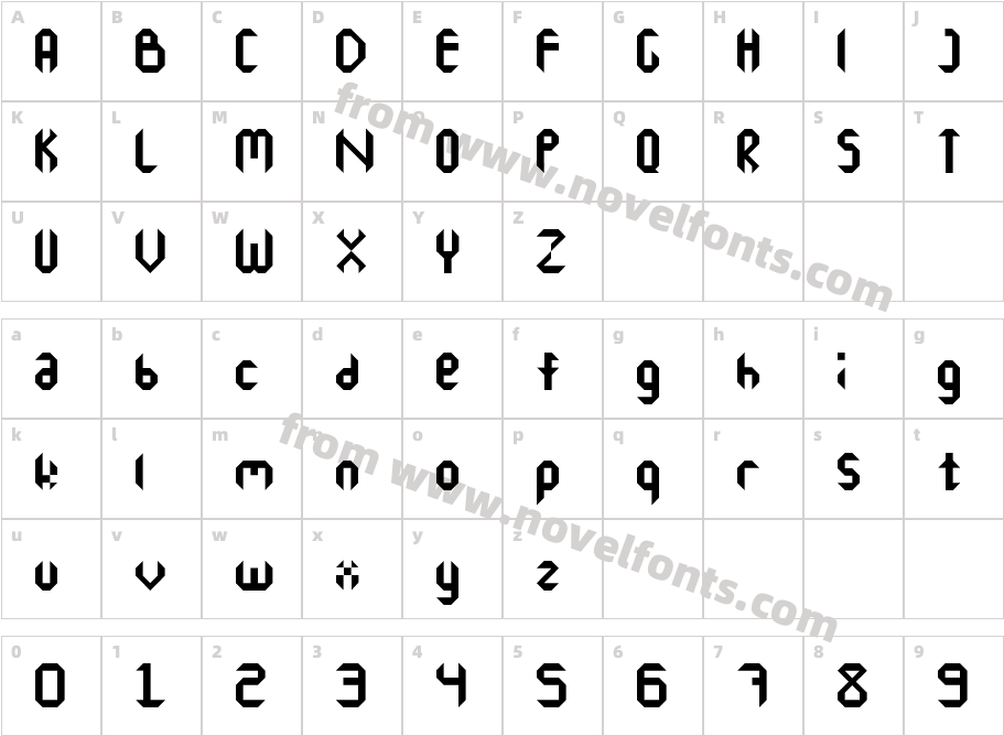 Octagon RegularCharacter Map