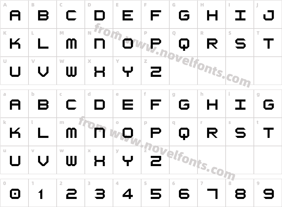 Octapost NBPCharacter Map