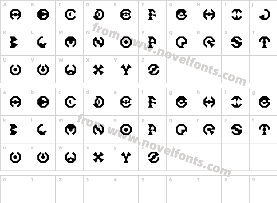 Octo RegularCharacter Map