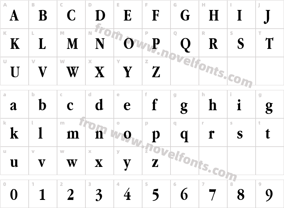 Apple Garamond BTCharacter Map