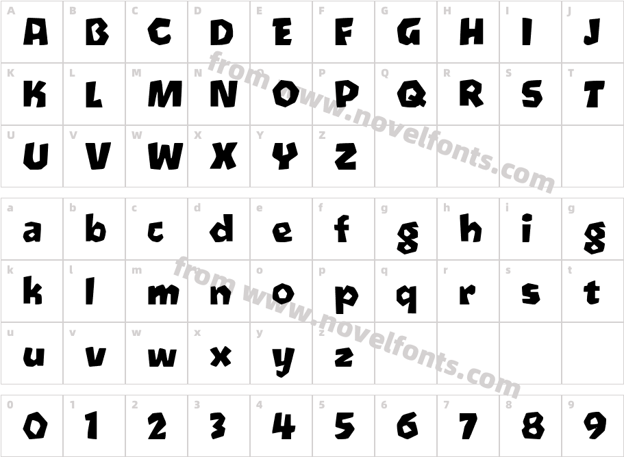 OetztypeCharacter Map